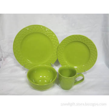 16PCS Colorful Stoneware Dinner Set